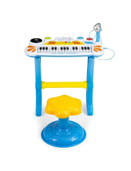 Piano Organeta Teclado Musical Mesa Interactivo Niño+ Tabure