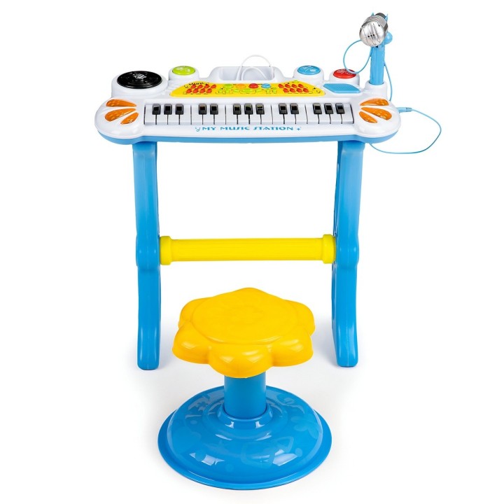 Piano Organeta Teclado Musical Mesa Interactivo Niño+ Tabure