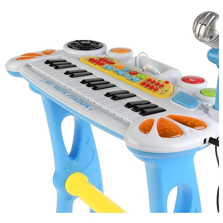 Piano Organeta Teclado Musical Mesa Interactivo Niño+ Tabure