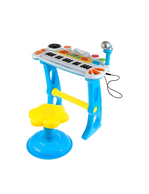 Piano Organeta Teclado Musical Mesa Interactivo Niño+ Tabure