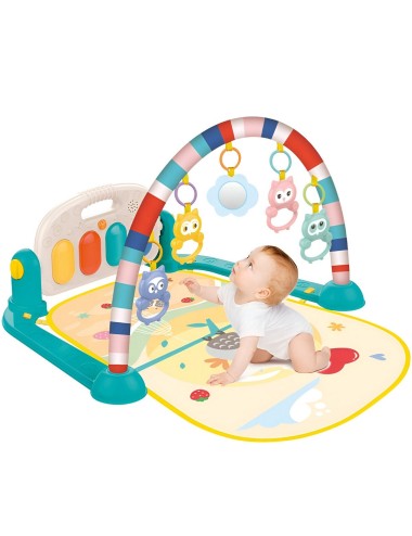 Gimnasio Piano Fitness Tapete Sonajero Buho Musical Bebes