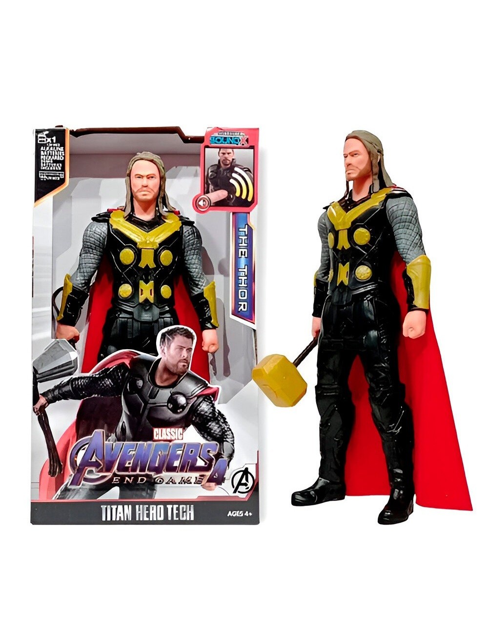 Figura Coleccionable Juguete Sonido Comic Thor Avenger