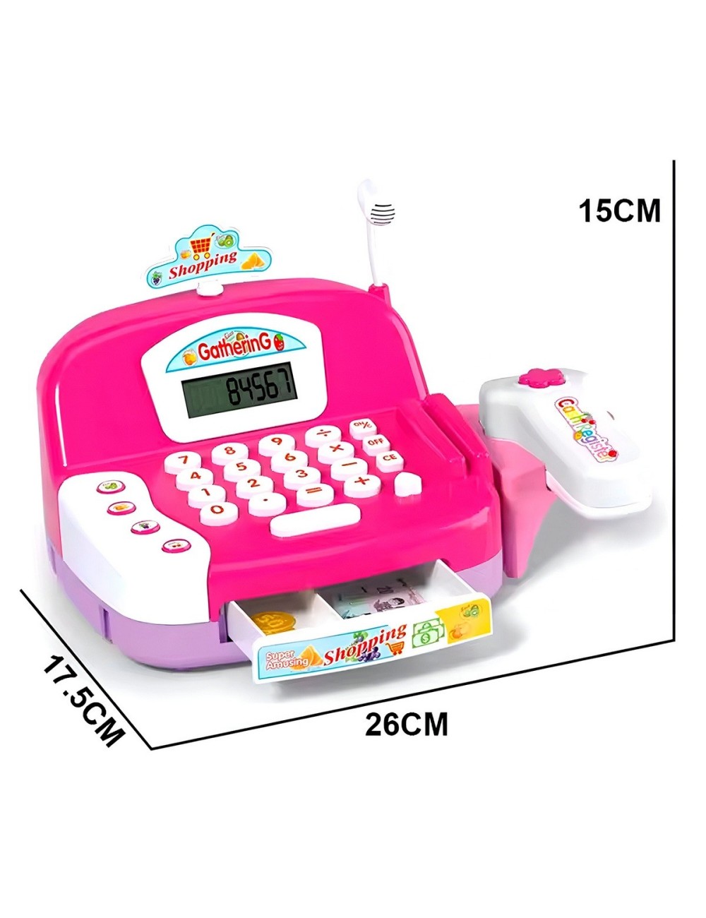 Caja Registradora Cash De Juguete Para Niña + Baterias