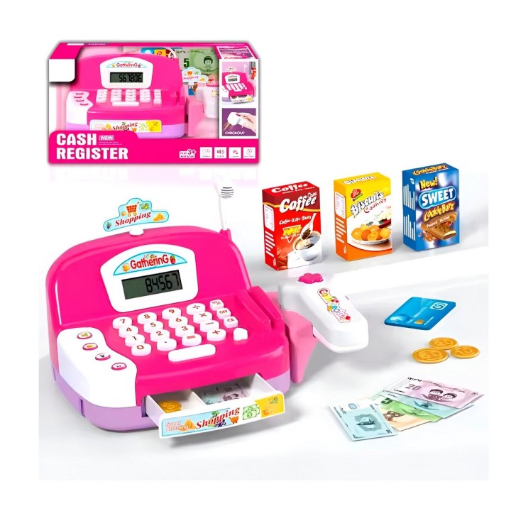 Caja Registradora Cash De Juguete Para Niña + Baterias