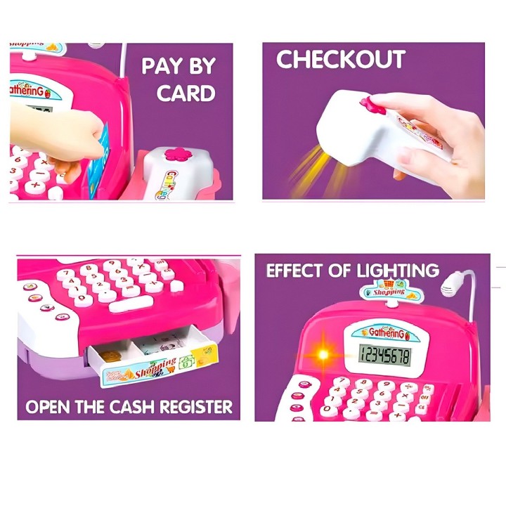 Caja Registradora Cash De Juguete Para Niña + Baterias
