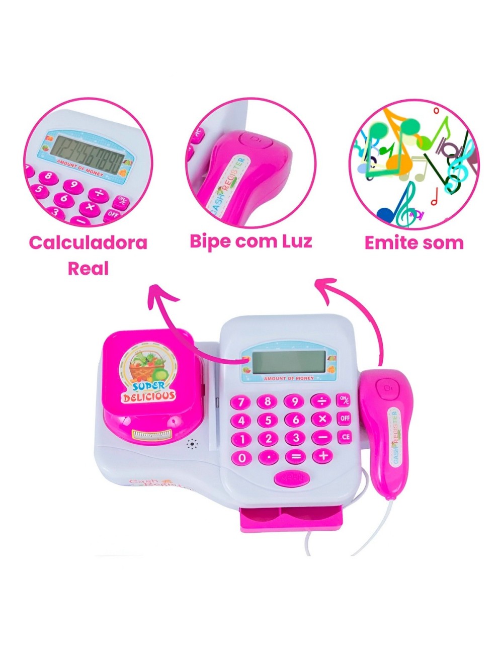 Caja Registradora Cash Interactiva Juguete Niña + Baterias