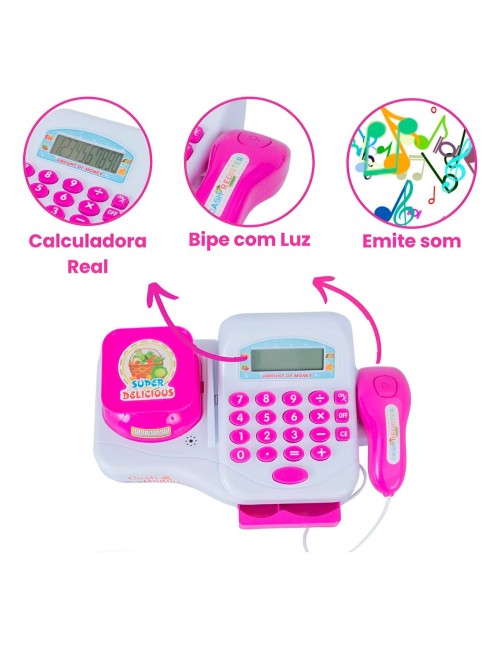 Caja Registradora Cash Interactiva Juguete Niña + Baterias