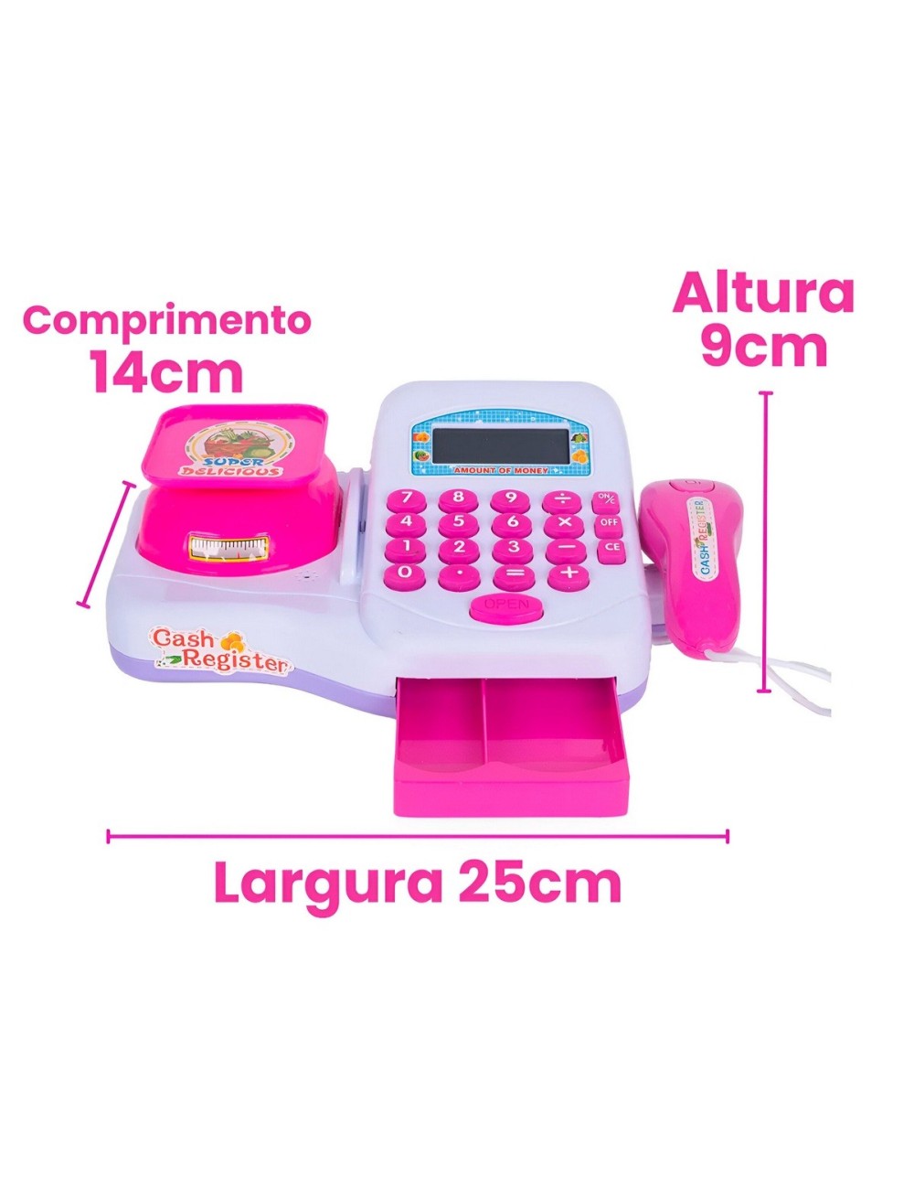 Caja Registradora Cash Interactiva Juguete Niña + Baterias