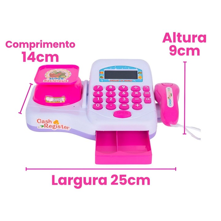 Caja Registradora Cash Interactiva Juguete Niña + Baterias