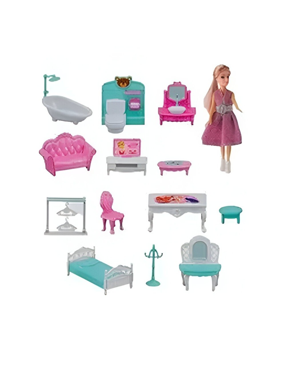Casa Muñeca Accesorios Muebles Juguete Interactivo Niñas