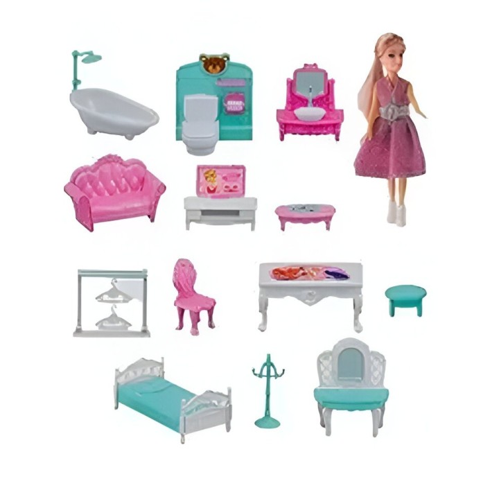 Casa Muñeca Accesorios Muebles Juguete Interactivo Niñas