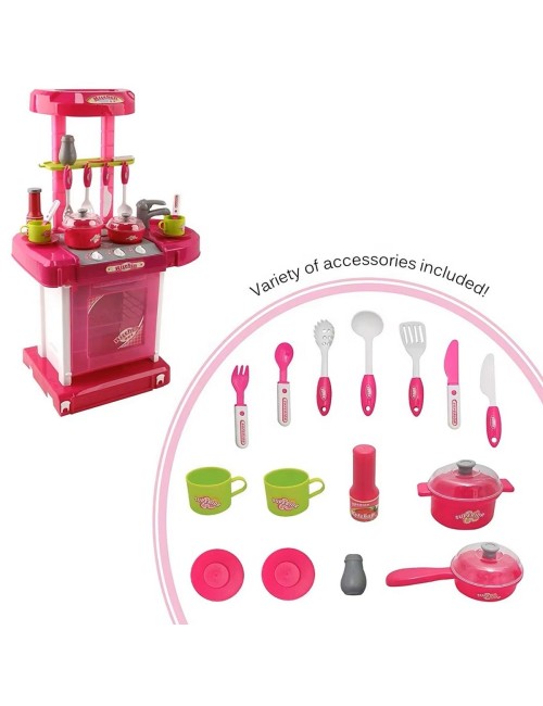 Maleta Cocina Armable Portatil Juguete Niñas Interactivo