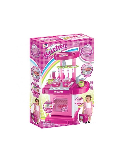 Maleta Cocina Armable Portatil Juguete Niñas Interactivo