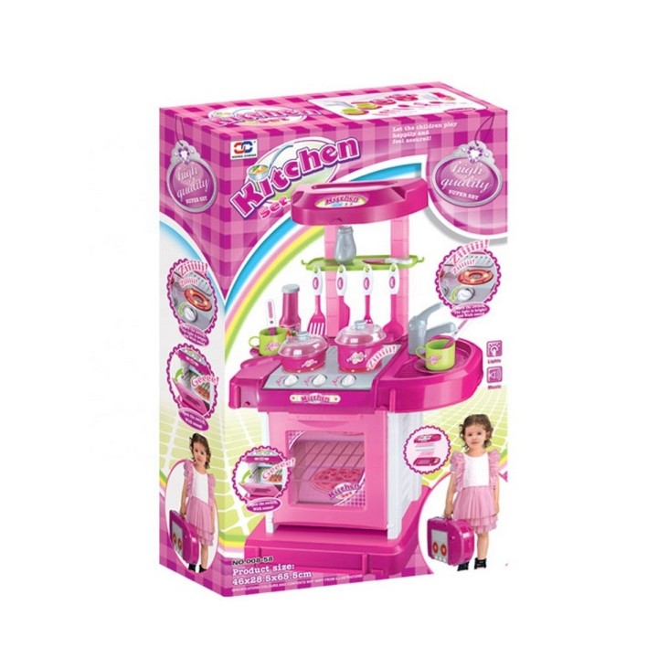 Maleta Cocina Armable Portatil Juguete Niñas Interactivo