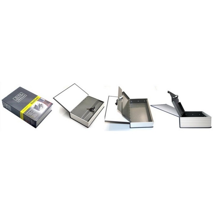 Caja Fuerte Grande Dinero Forma Libro Camuflado + Llave
