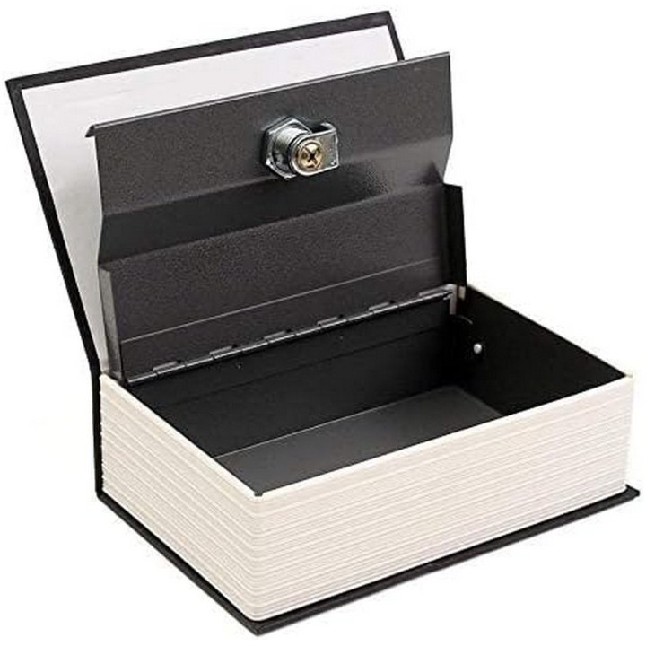 Caja Fuerte Grande Dinero Forma Libro Camuflado + Llave