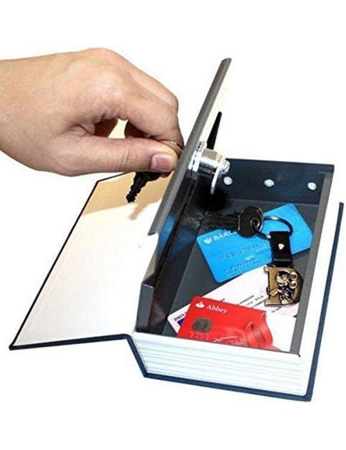 Caja Fuerte Grande Dinero Forma Libro Camuflado + Llave