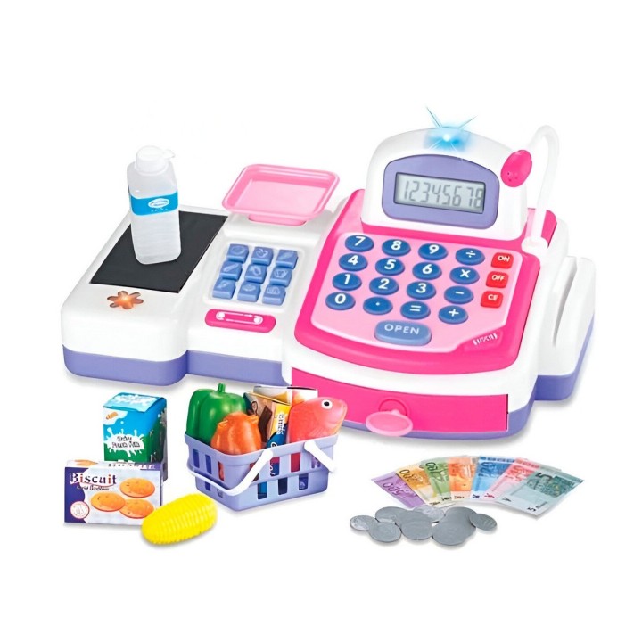Caja Registradora Juguete Para Niña Supermarket + Baterias