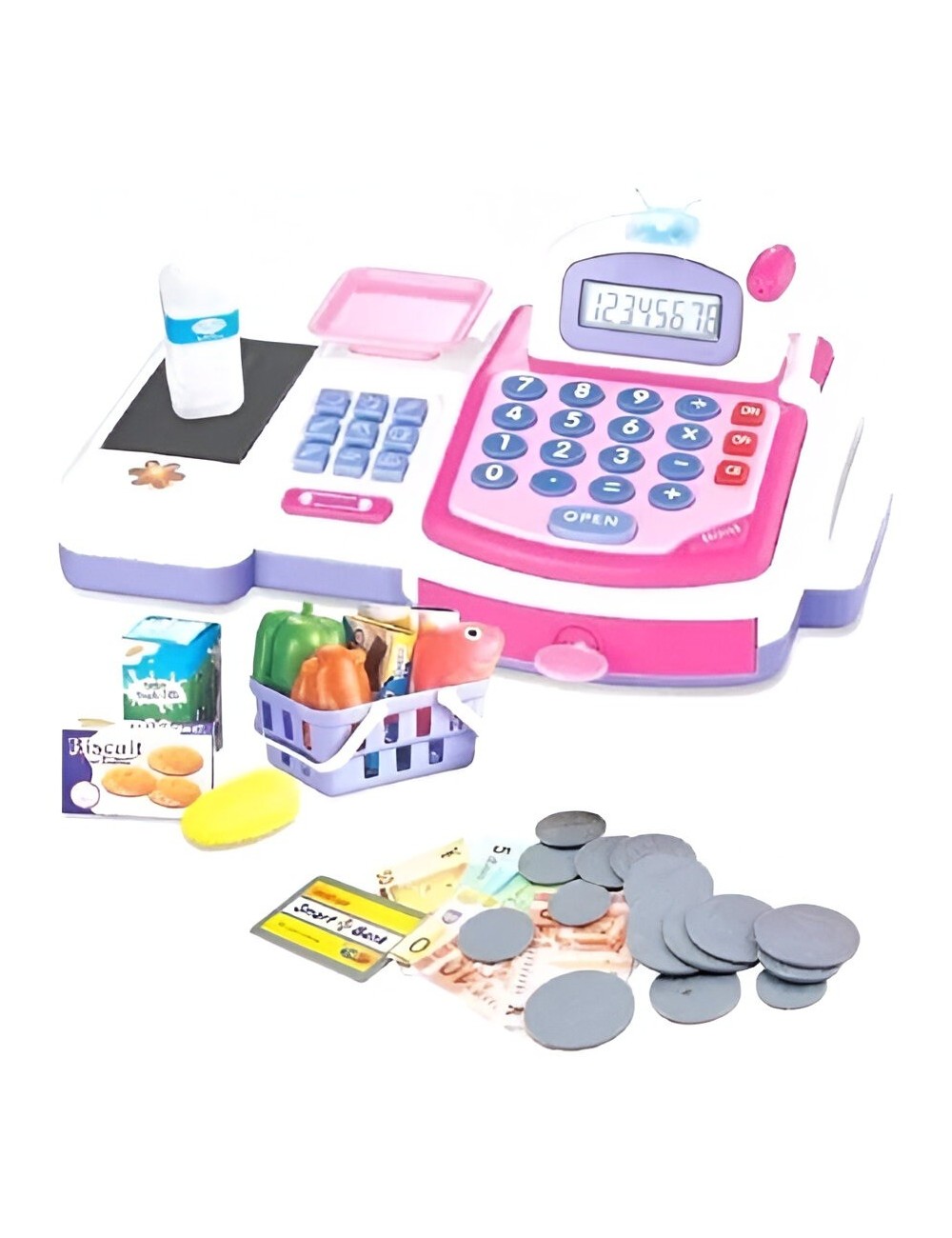 Caja Registradora Juguete Para Niña Supermarket + Baterias