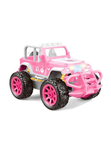 Carro Jeep Muñeca Rosa Recargable + Control Juguete Niñas