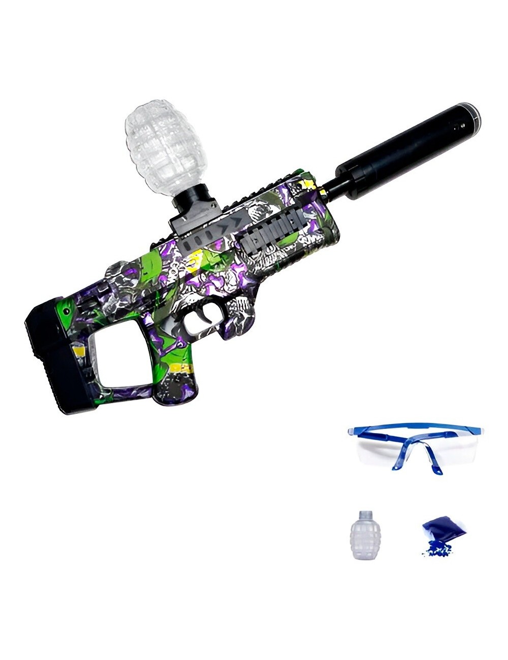 Pistola De Hidrogel Ametralladora Automatica + Accesorios