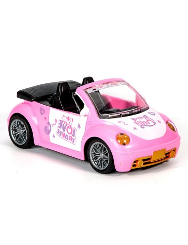 Carro Deportivo Muñeca Rosa Recargable +control Juguete Niña