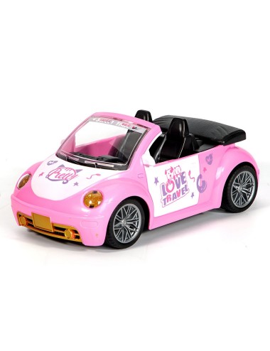 Carro Deportivo Muñeca Rosa Recargable +control Juguete Niña