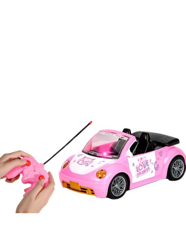 Carro Deportivo Muñeca Rosa Recargable +control Juguete Niña