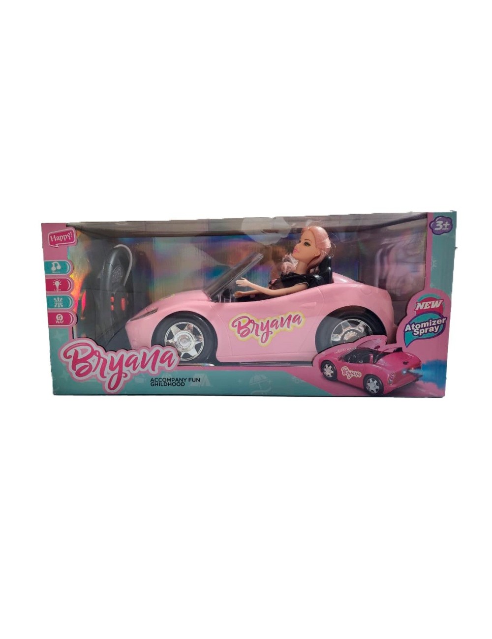 Carro Deportivo Muñeca Recargable Control Remoto Niña Bryana