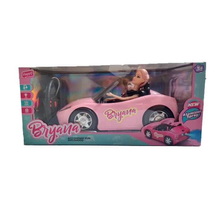 Carro Deportivo Muñeca Recargable Control Remoto Niña Bryana