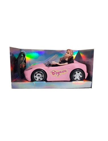Carro Deportivo Muñeca Recargable Control Remoto Niña Bryana