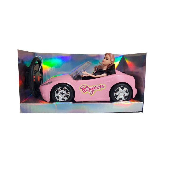 Carro Deportivo Muñeca Recargable Control Remoto Niña Bryana