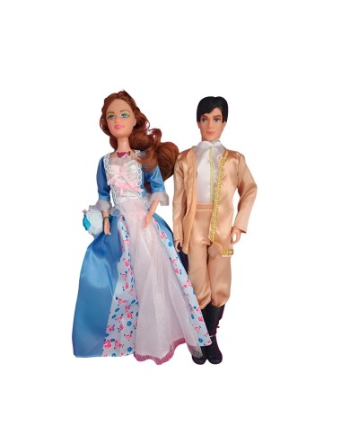 Muñeca Princesa Muñeco Principe Vestido Elegante Juguete