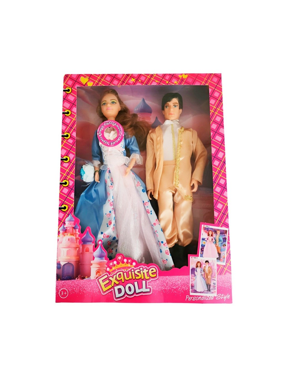 Muñeca Princesa Muñeco Principe Vestido Elegante Juguete