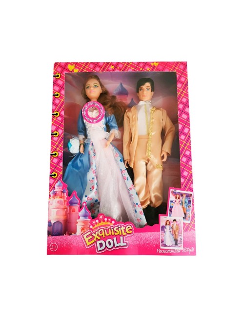 Muñeca Princesa Muñeco Principe Vestido Elegante Juguete