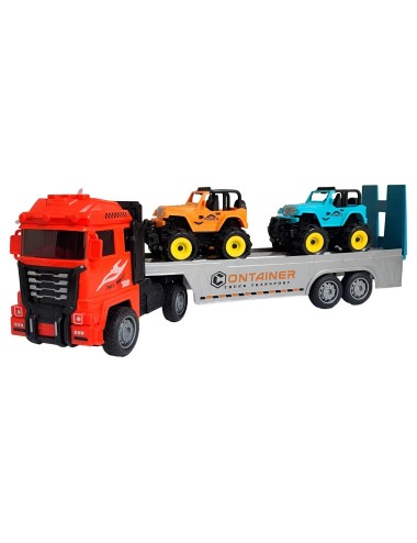 Tractomula Camion Niñera Transporte Carros Jeep Juguete