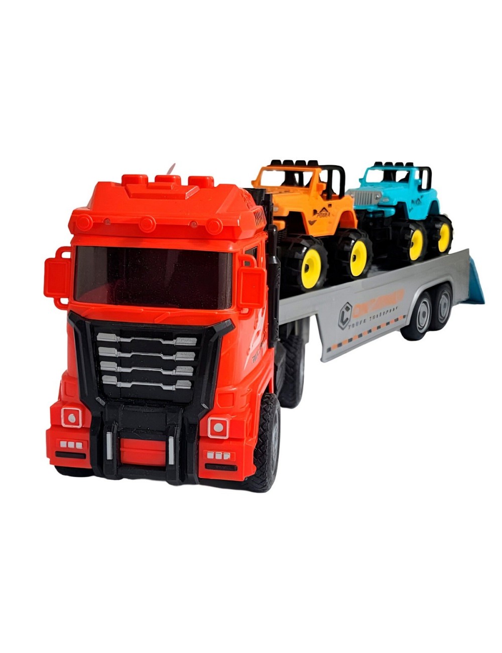 Tractomula Camion Niñera Transporte Carros Jeep Juguete