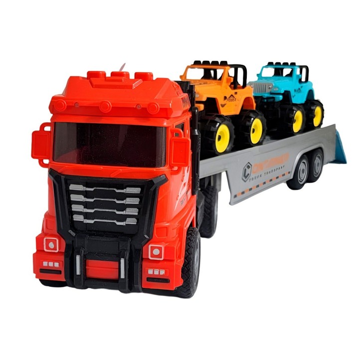 Tractomula Camion Niñera Transporte Carros Jeep Juguete