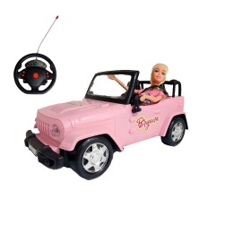 Carro Jeep Muñeca Recargable Control Remoto Niña Bryana