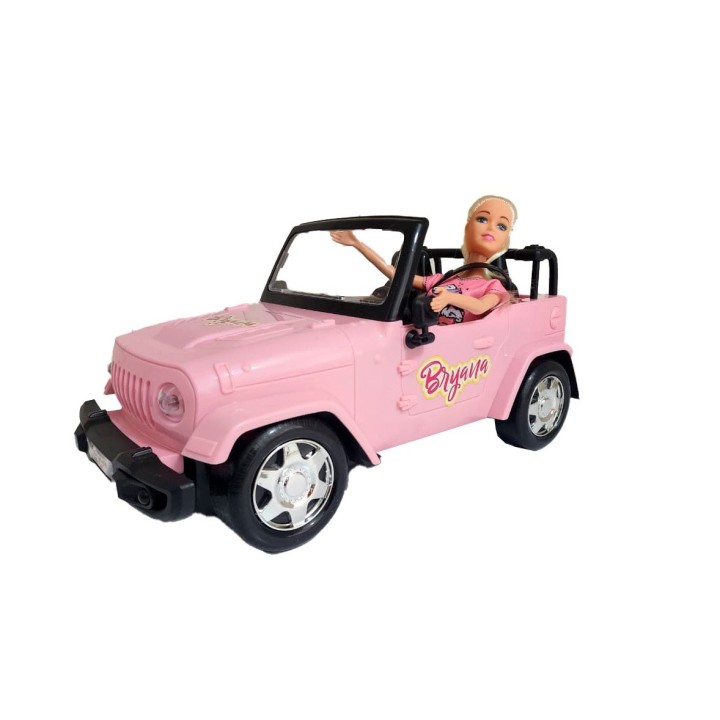 Carro Jeep Muñeca Recargable Control Remoto Niña Bryana