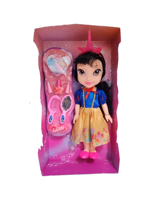Muñeca Amarillo Princesa Corona Vestido Accesorios Belleza