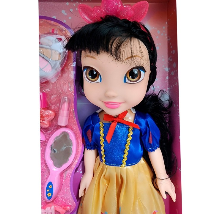 Muñeca Amarillo Princesa Corona Vestido Accesorios Belleza