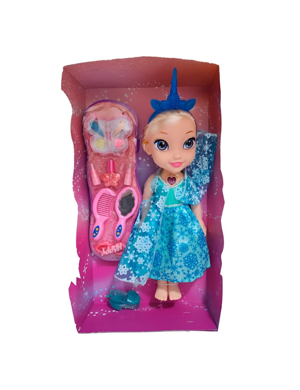 Muñeca Rosa Princesa Corona Vestido Accesorios Belleza