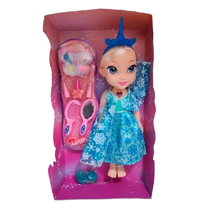 Muñeca Rosa Princesa Corona Vestido Accesorios Belleza