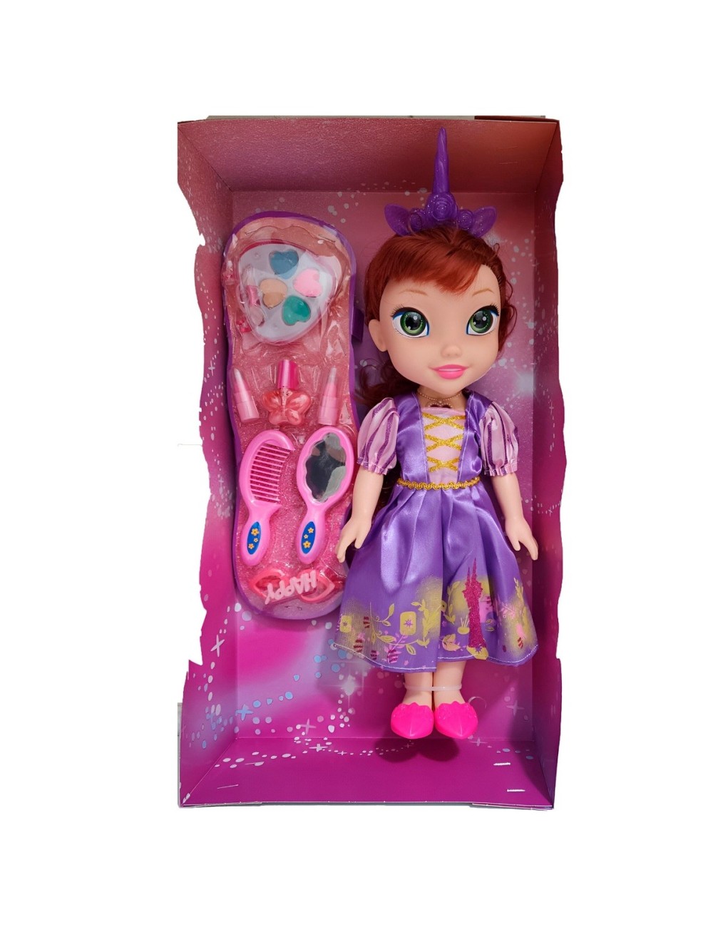 Muñeca Lila Princesa Corona Vestido Accesorios Belleza