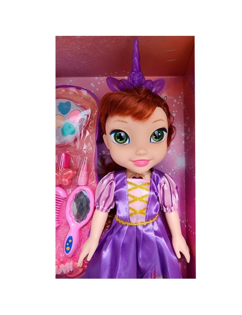 Muñeca Lila Princesa Corona Vestido Accesorios Belleza