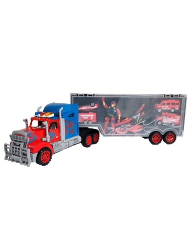 Tractomula Camion Transporte Carros Bomberos Personajes