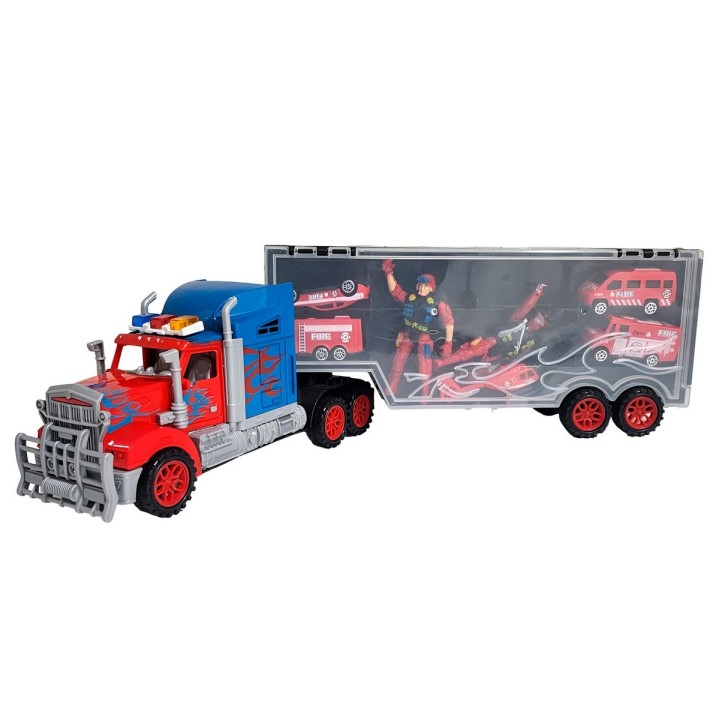 Tractomula Camion Transporte Carros Bomberos Personajes