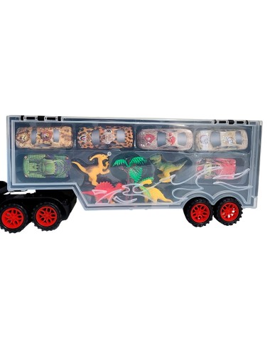 Tractomula Camion Transporte Carros Safari Dinosaurios