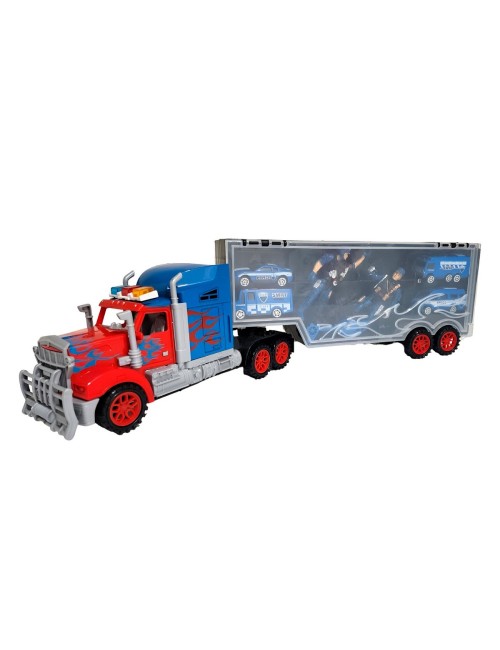 Tractomula Camion Transporte Carros Policia Swat Personajes